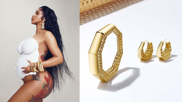 Cardi B Shines With ManLuu by MoAnA Luu Jewelry In Gorgeous Pregnancy Photos
