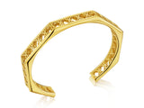 Ti Cane Cuff Bracelet, 18K Yellow Gold