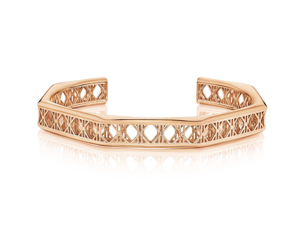 Ti Cane Cuff Bracelet, 18K Rose Gold
