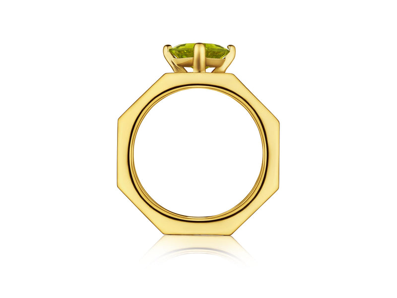 Doudou Chéri Ring, 18K Yellow Gold and Peridot