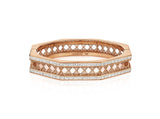 Doudou Bangle Bracelet, 18K Rose Gold and Baguette Diamonds