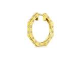 Ti Doudou Hoops Earrings, 18K Yellow Gold and Diamonds